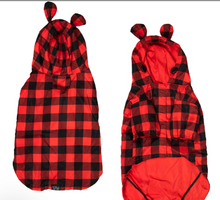 Load image into Gallery viewer, Dog Rain Coat Plaid Large